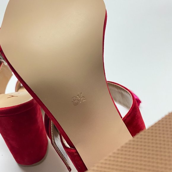 YDN Open Toe High Chunky Heel Slide Strappy Sandal - Picture 5 of 5